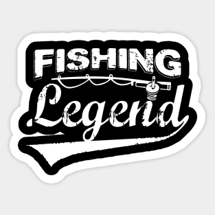 Fishing Legend Vintage Sticker